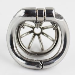 Dispositivo masculino da castidade de aço inoxidável super pequeno tamanho penis lock com 4 tamanho arco base anel com afiada estilo anti-espinho gaiola de galo Cintos de Castidade