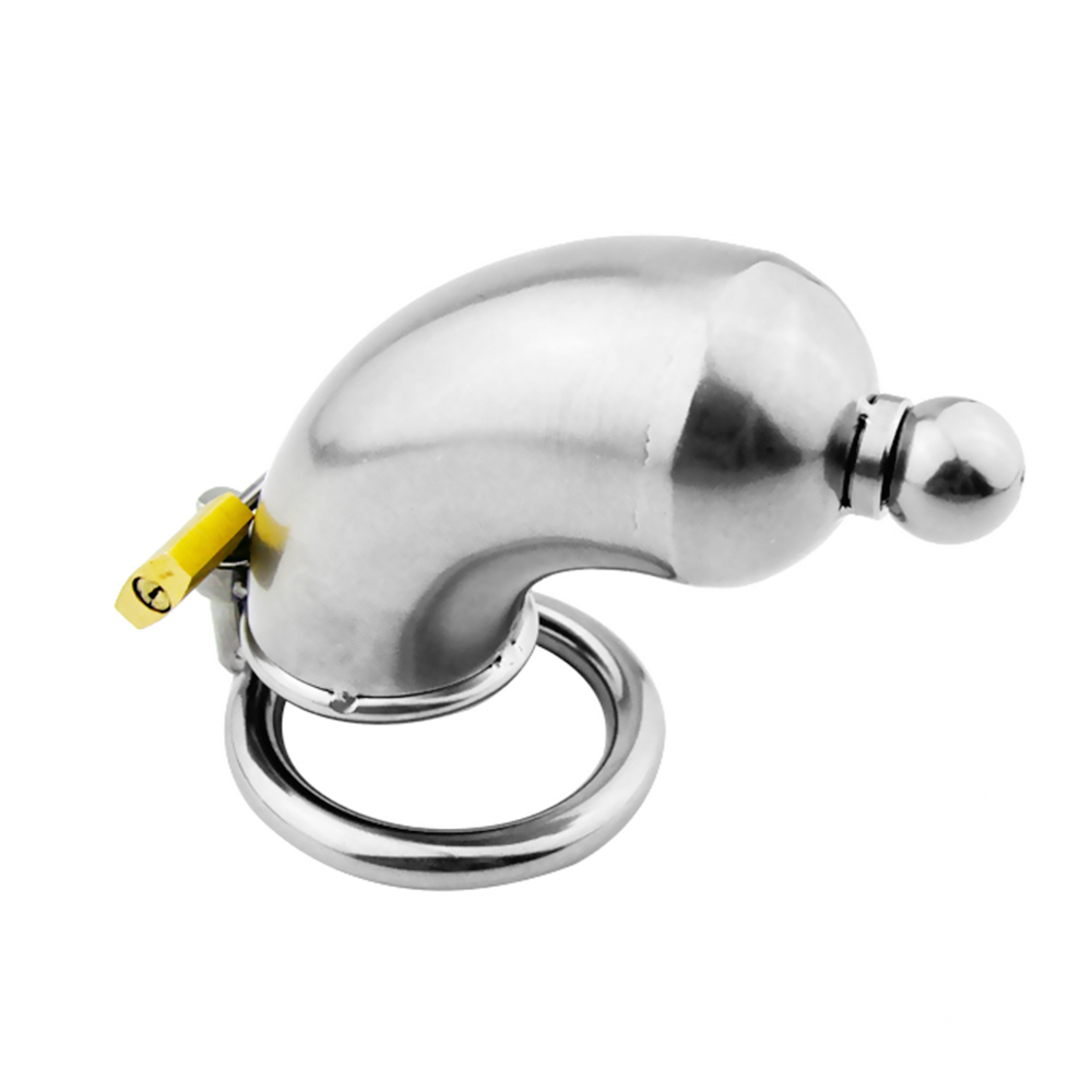 Dispositivo para gaiola de castidade, brinquedos sexuais em aço inoxidável autêntico, metal, manga para pênis, trava de anel, gaiola de pau, bdsm para homens gays