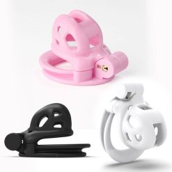 Mais recente Cobra Masculino Castidade Dispositivo, Super Mini Galo Gaiola Com 4 Anéis De Pênis, Penis Cage, Bloqueio de castidade, BDSM Sex Toys Para Homens Gay Cintos de Castidade