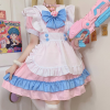 Mais tamanho kawaii vestido cosplay trajes escola menina maid outfits vestido vitoriano anime rosa japonês gothic lolita roupas Vestuário