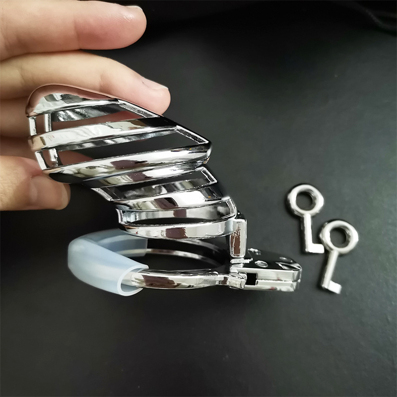 Novo 30-50mm ajustável pênis anel galo gaiola de castidade metal masculino dispositivo de castidade evitar masturbação produtos brinquedos sexuais para homens