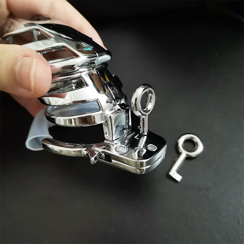 Novo 30-50mm ajustável pênis anel galo gaiola de castidade metal masculino dispositivo de castidade evitar masturbação produtos brinquedos sexuais para homens