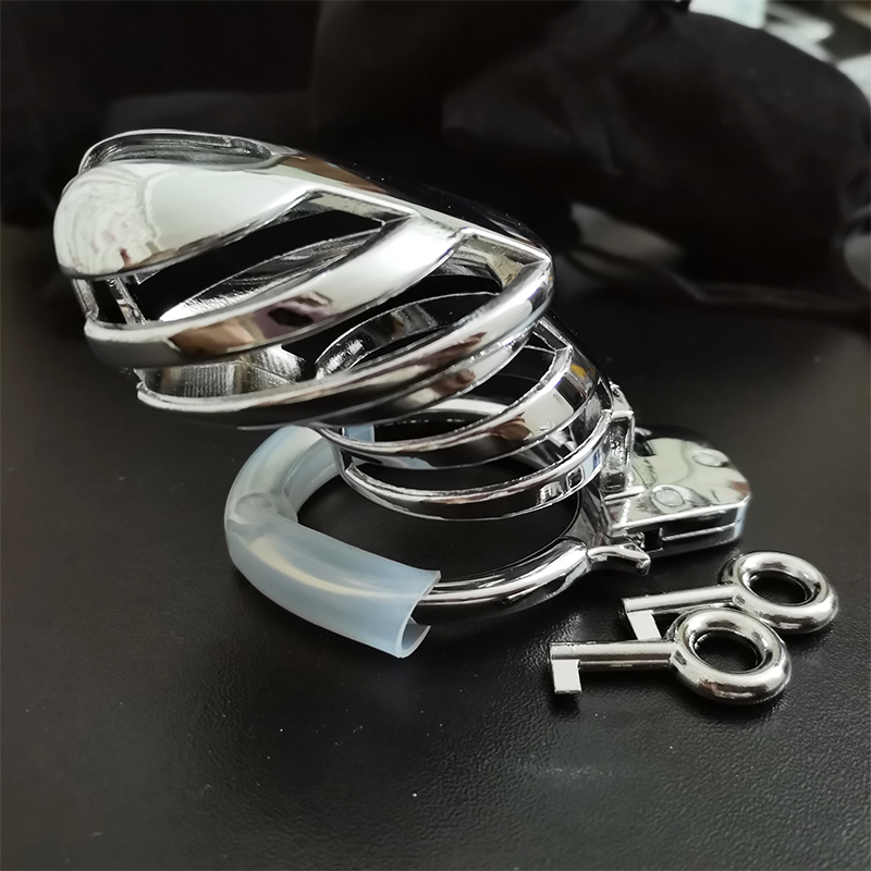 Novo 30-50mm ajustável pênis anel galo gaiola de castidade metal masculino dispositivo de castidade evitar masturbação produtos brinquedos sexuais para homens