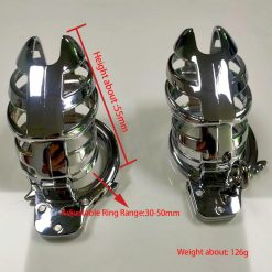 Novo 30-50mm ajustável pênis anel galo gaiola de castidade metal masculino dispositivo de castidade evitar masturbação produtos brinquedos sexuais para homens Cintos de Castidade