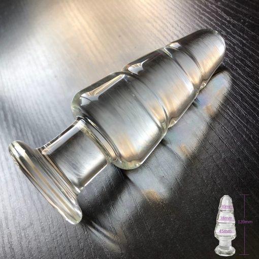 Plugue anal de vidro transparente p/m/g, plugue anal expansor anal, plugue anal grande, brinquedos sexuais para mulher Inserção