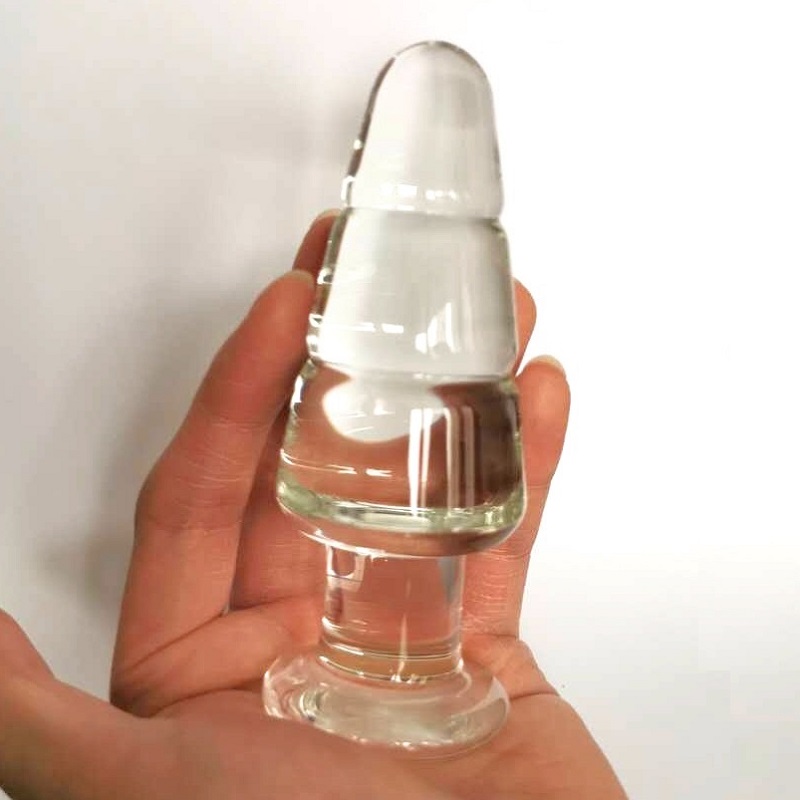 Plugue anal de vidro transparente p/m/g, plugue anal expansor anal, plugue anal grande, brinquedos sexuais para mulher