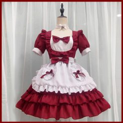 Sexy lolita rosa empregada vestido japonês doce mulher kawaii vestido rpg traje halloween festa cosplay anime kawaii roupas Vestuário