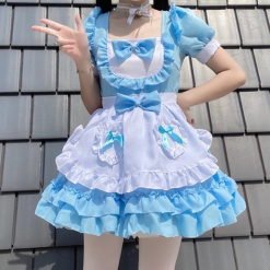 Sexy lolita rosa empregada vestido japonês doce mulher kawaii vestido rpg traje halloween festa cosplay anime kawaii roupas Vestuário