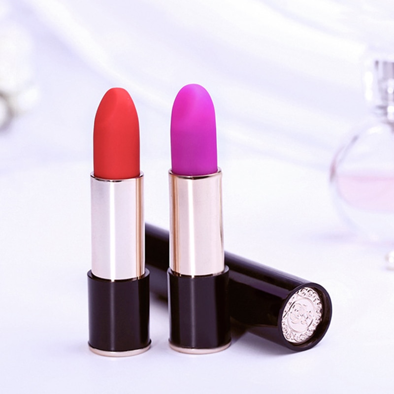 Silicone masturbação massageador vibrador feminino forma de batom vibratório ovo 10 frequência vibração fácil de limpar adultos