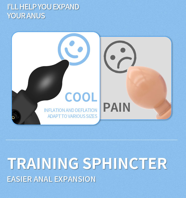 Vibrador anal longo inflável do extensor da tomada da extremidade de 11/16cm com ventosa ou brinquedos do sexo da âncora do silicone buttplug enorme para nádegas