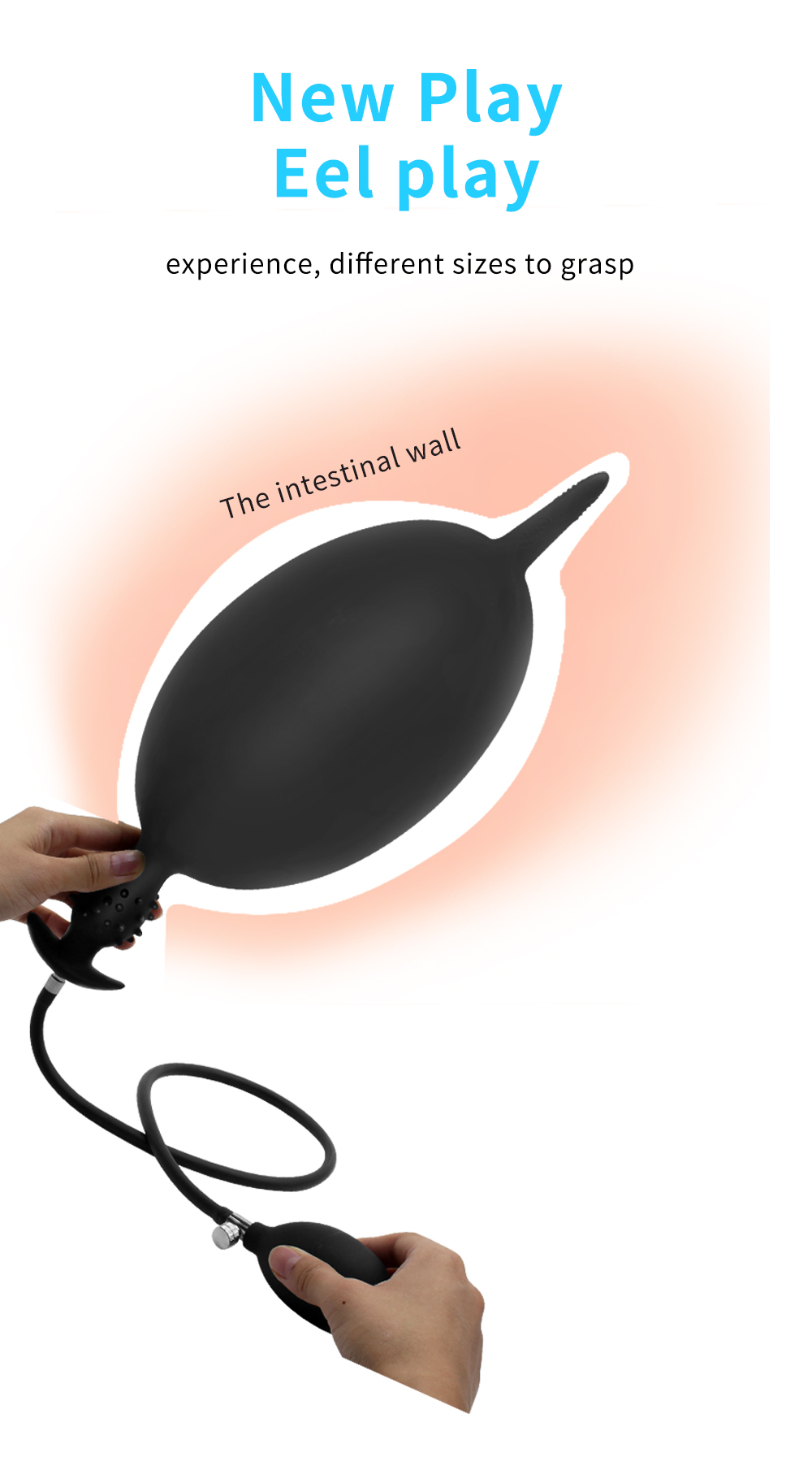 Vibrador anal longo inflável do extensor da tomada da extremidade de 11/16cm com ventosa ou brinquedos do sexo da âncora do silicone buttplug enorme para nádegas