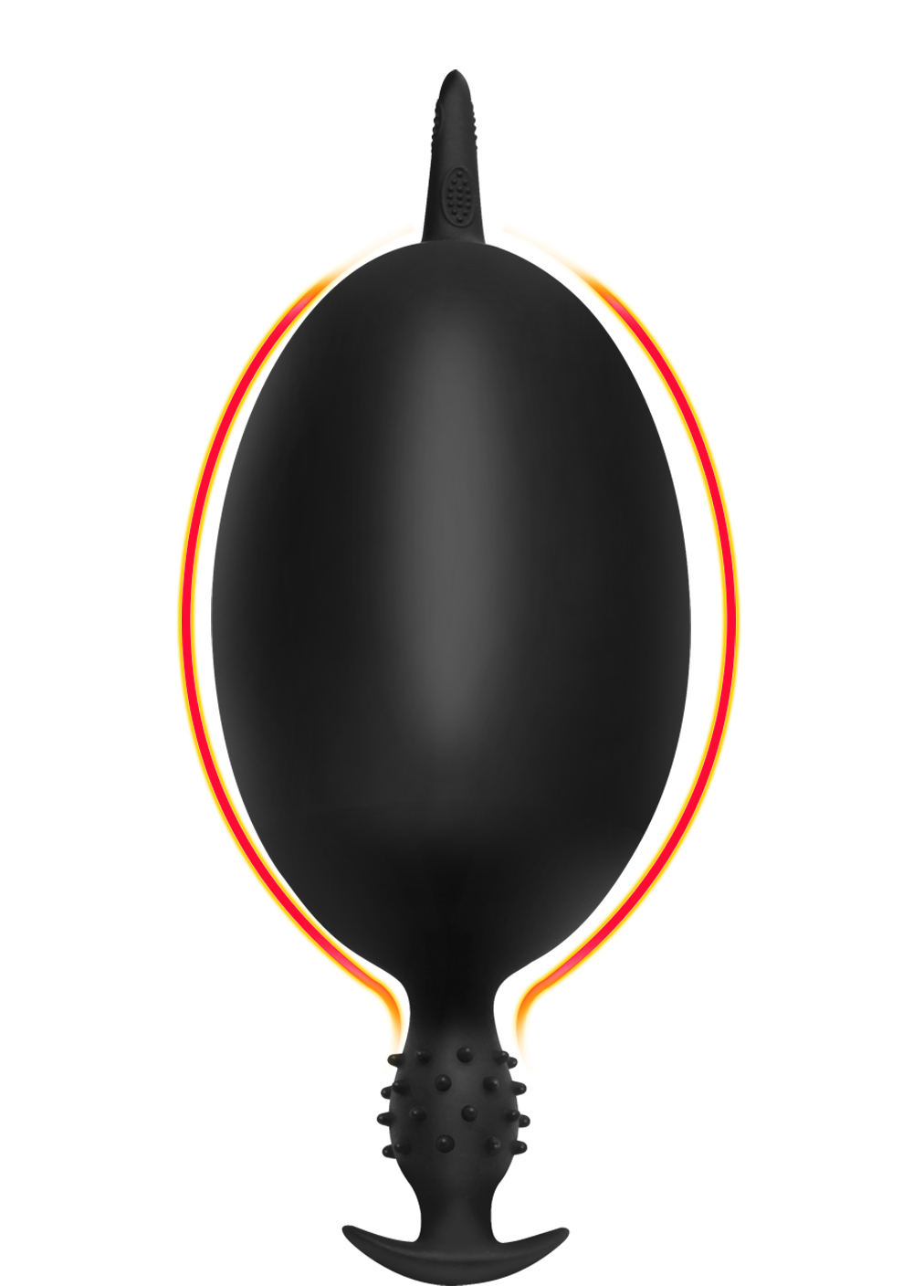 Vibrador anal longo inflável do extensor da tomada da extremidade de 11/16cm com ventosa ou brinquedos do sexo da âncora do silicone buttplug enorme para nádegas