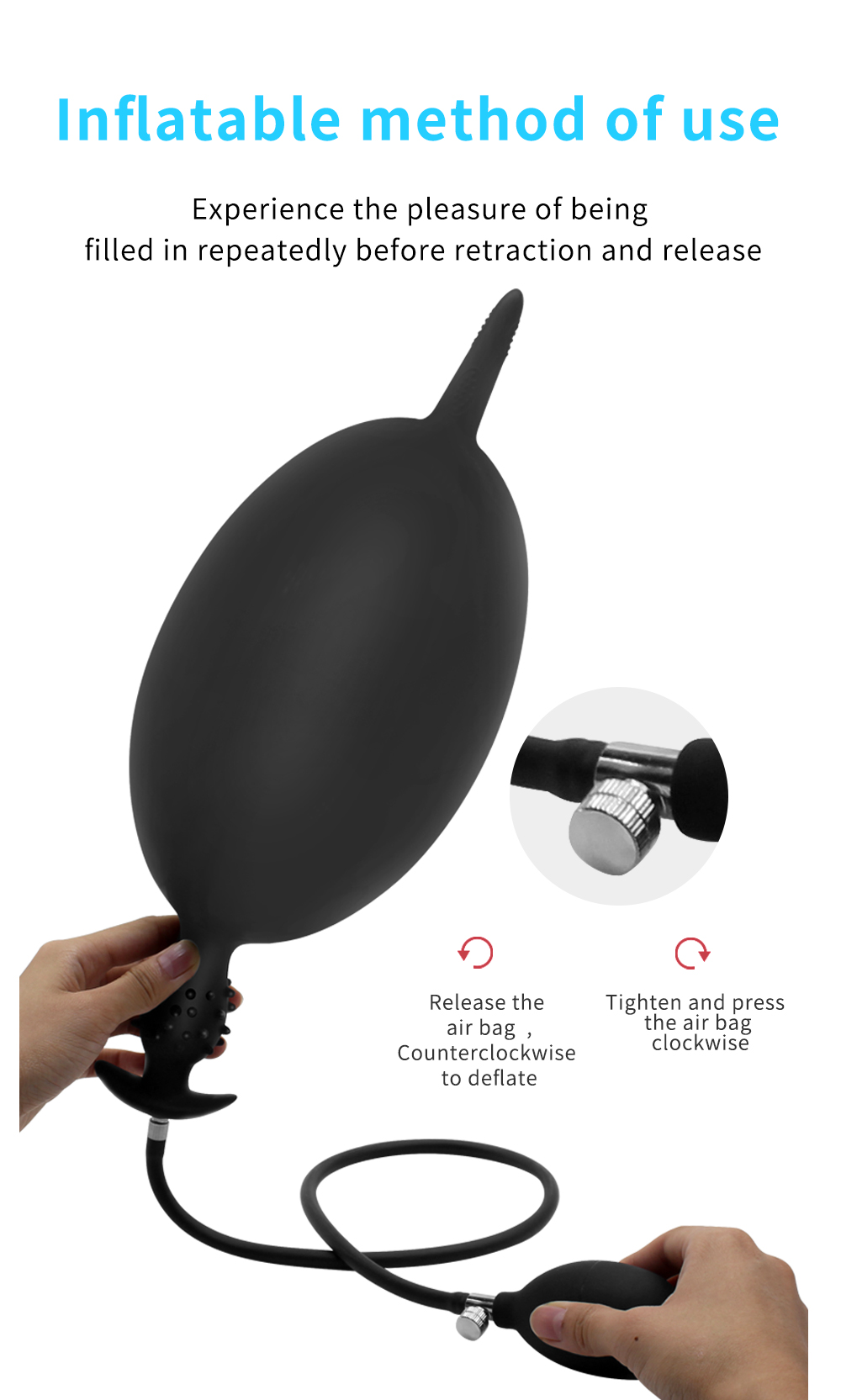 Vibrador anal longo inflável do extensor da tomada da extremidade de 11/16cm com ventosa ou brinquedos do sexo da âncora do silicone buttplug enorme para nádegas