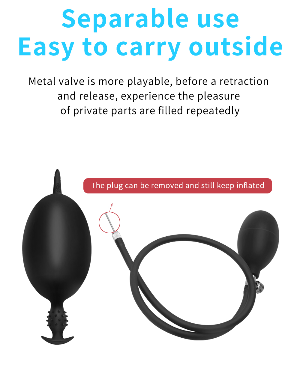 Vibrador anal longo inflável do extensor da tomada da extremidade de 11/16cm com ventosa ou brinquedos do sexo da âncora do silicone buttplug enorme para nádegas