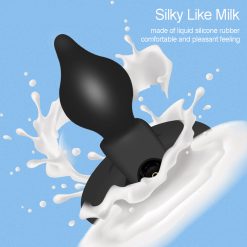 Vibrador anal longo inflável do extensor da tomada da extremidade de 11/16cm com ventosa ou brinquedos do sexo da âncora do silicone buttplug enorme para nádegas Inserção