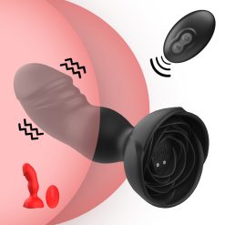 Vibrador anal para Mulheres Vaginal Próstata Massagem Clitóris Estimulador Butt Plug Rose Vibrador Vibrador Sexo Erótico Tooys para Homens 18,,Vibradores Vibradores de Silicone Dildo Vibradores à prova d'água para mulh Vibradores