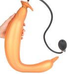 Vibrador inflável bomba anal 26-55cm longo plugue de extremidade silicone vagina extensor sexo brinquedo oco médio buttplug homem dilatador vaginal Inserção