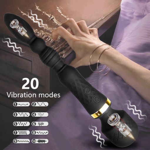 Vibrador vibrador poderoso feminino av varinha clitóris estimulador g-ponto massageador talão anal duplo motor plugue anal brinquedos sexuais para homens Vibradores
