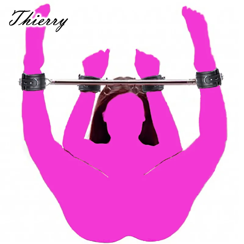 Ilustração da posição de quatro com pulsos e tornozelos presos na spreader bar