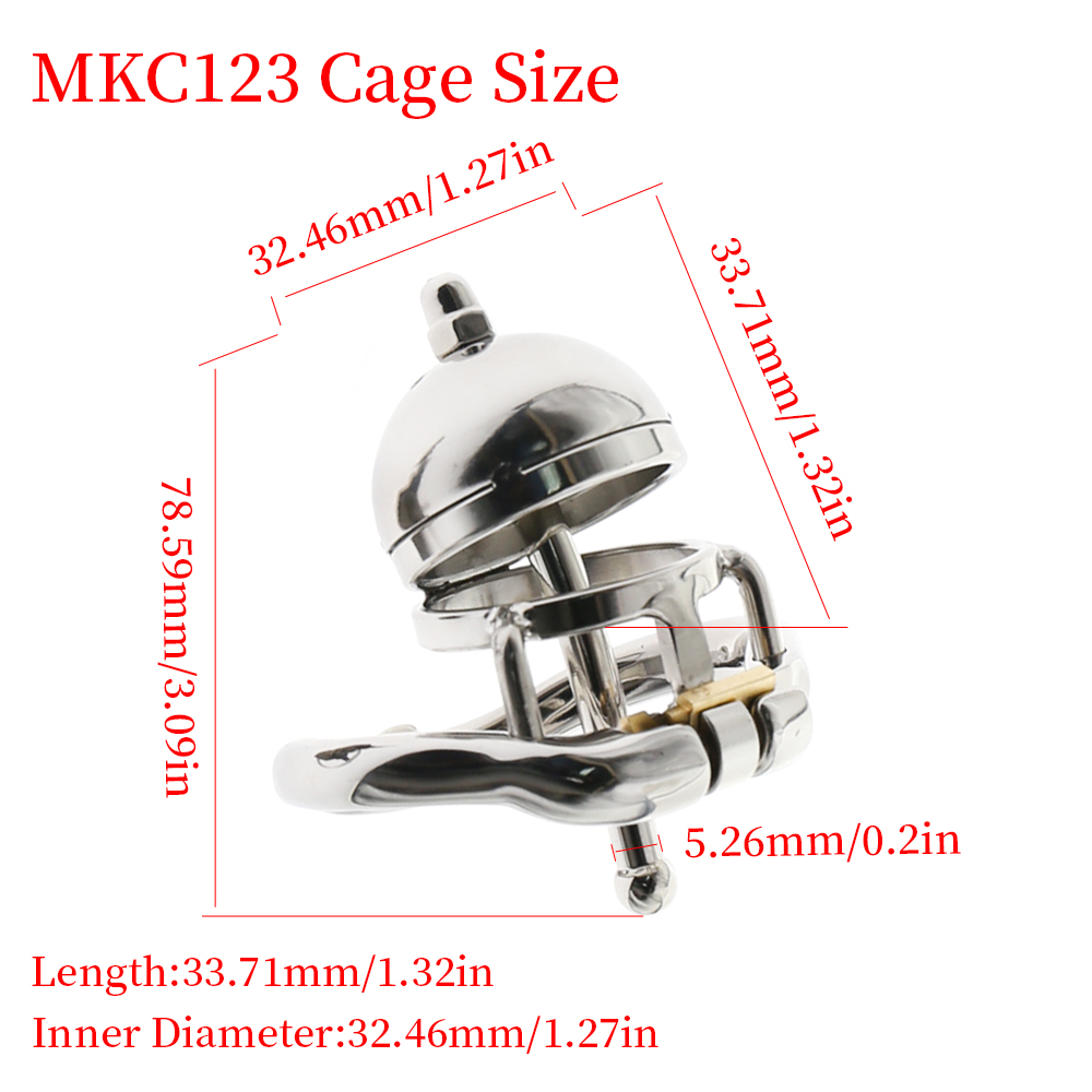 NOVA Gaiola De Castidade De Aço Inoxidável Pequeno Penis Lock Cage Penis Metal Cock Ring Marido Lealdade Cock Cage Sex Toys For Men