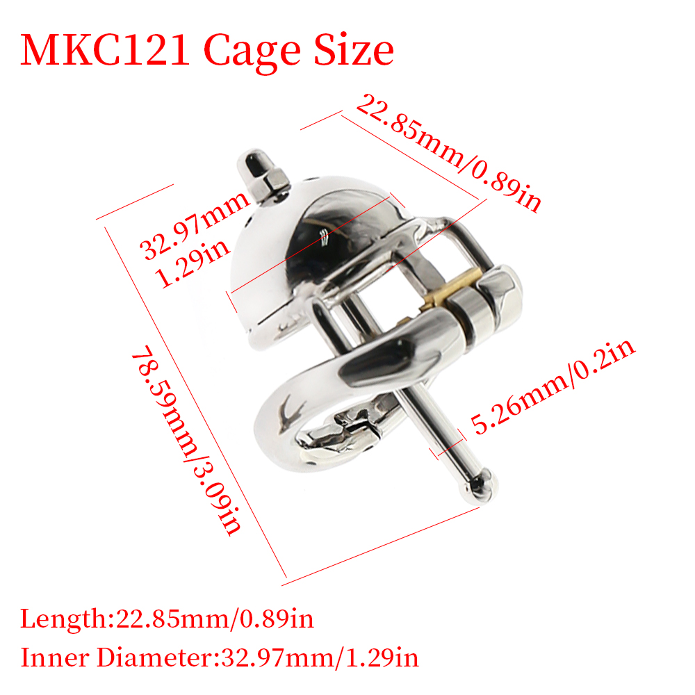 NOVA Gaiola De Castidade De Aço Inoxidável Pequeno Penis Lock Cage Penis Metal Cock Ring Marido Lealdade Cock Cage Sex Toys For Men