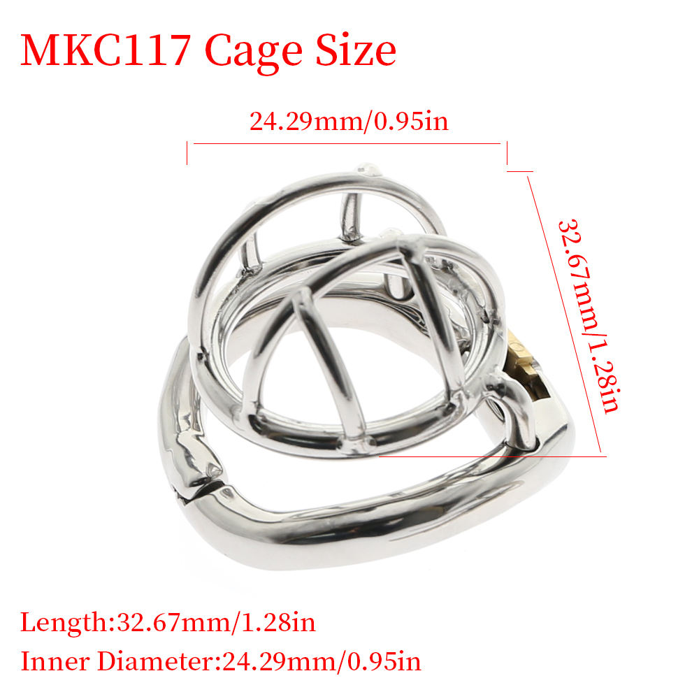 NOVA Gaiola De Castidade De Aço Inoxidável Pequeno Penis Lock Cage Penis Metal Cock Ring Marido Lealdade Cock Cage Sex Toys For Men
