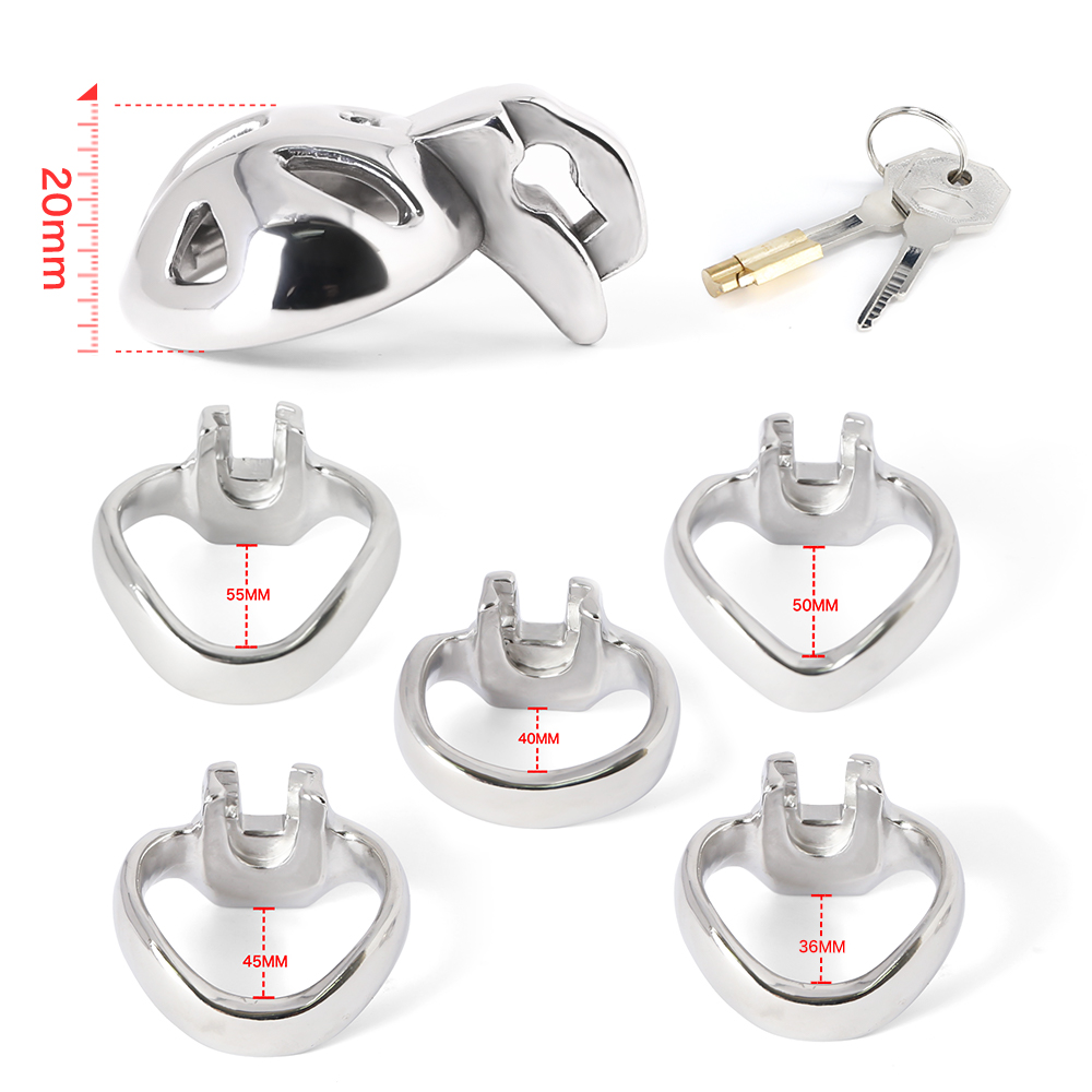 3 cores HTV4 sissy gaiola aço inoxidável Lockable Penis Lock Cock Cage Penis Metal Cock Ring Chastity Cage Sex Toys para homens