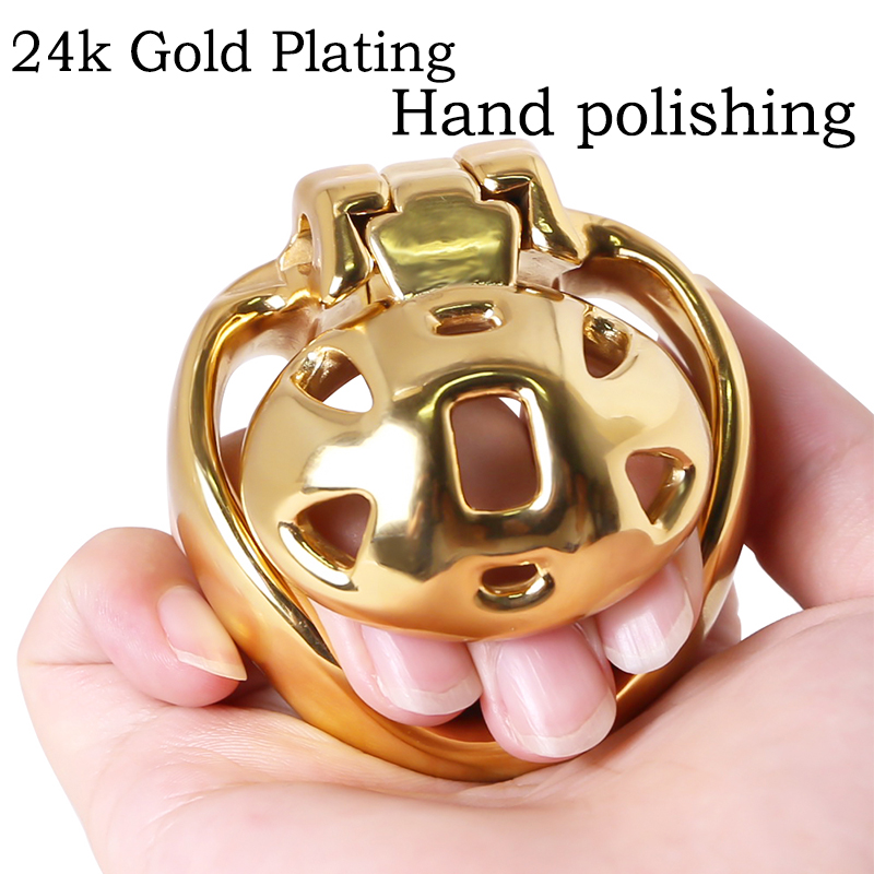 3 cores HTV4 sissy gaiola aço inoxidável Lockable Penis Lock Cock Cage Penis Metal Cock Ring Chastity Cage Sex Toys para homens