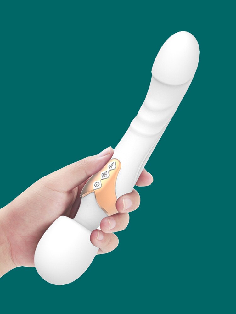 Sex Toys Double Headed Vibrador Masturbação Feminina Dispositivo Bombeamento e Vibração Homens e mulheres Flertando Massagem Produtos Sexuais