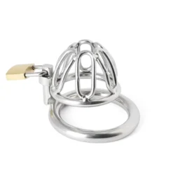Vista da grade de arames soldados que forma a gaiola