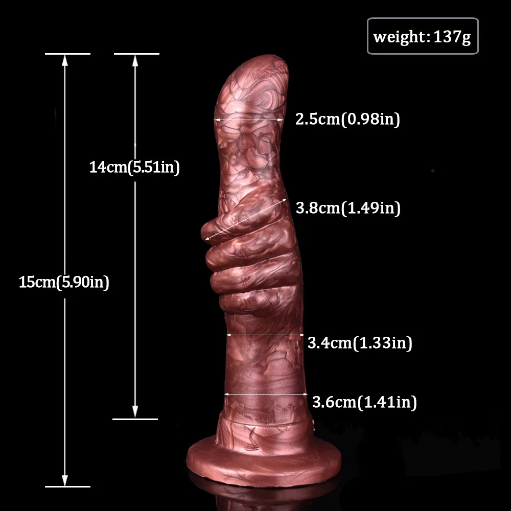 Medidas do plug anal dedão: 15 cm, 14 cm inseríveis e diâmetros de 2,5 a 3,8 cm