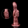 Plug anal dedão em forma de joinha de silicone com ventosa