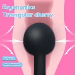 Ilustração do plug inflável expandido dentro do corpo com a base apoiada do lado de fora