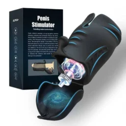 Vibrador masculino Alpha aberto mostrando o motor ao lado da caixa