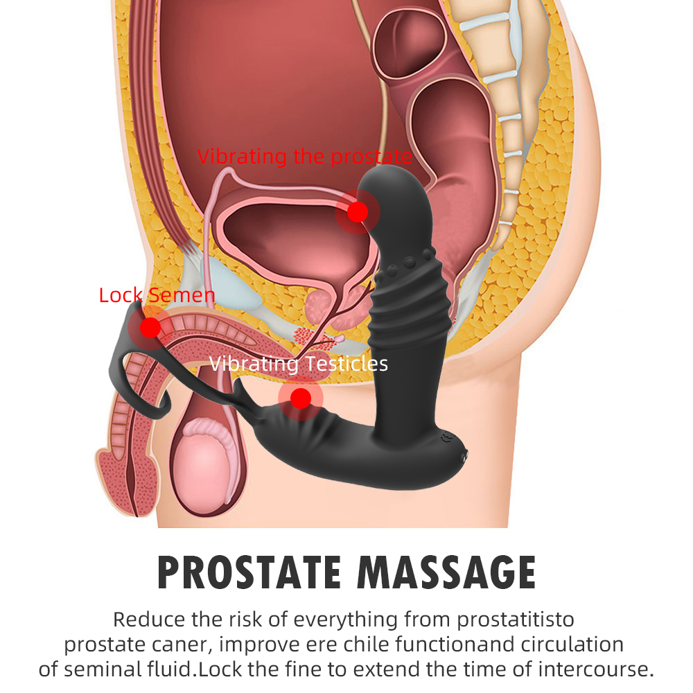 Duplo motor de silicone anal plug próstata estimulador pênis anel retrátil masculino masturbador vibratório butt plug brinquedos sexuais para o homem
