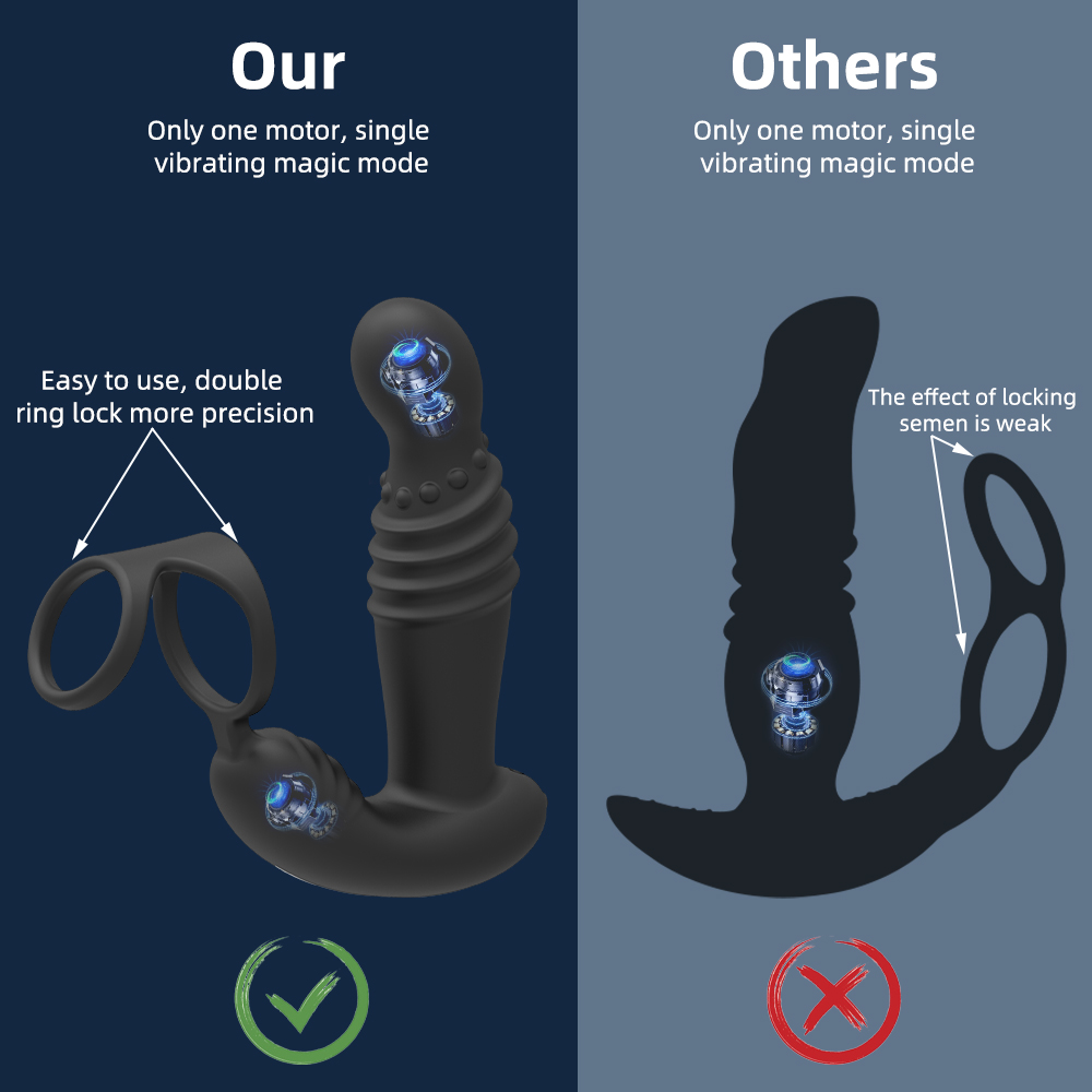 Duplo motor de silicone anal plug próstata estimulador pênis anel retrátil masculino masturbador vibratório butt plug brinquedos sexuais para o homem Duplo motor de silicone anal plug próstata estimulador pênis anel retrátil masculino masturbador vibratório butt plug brinquedos sexuais para o homem
