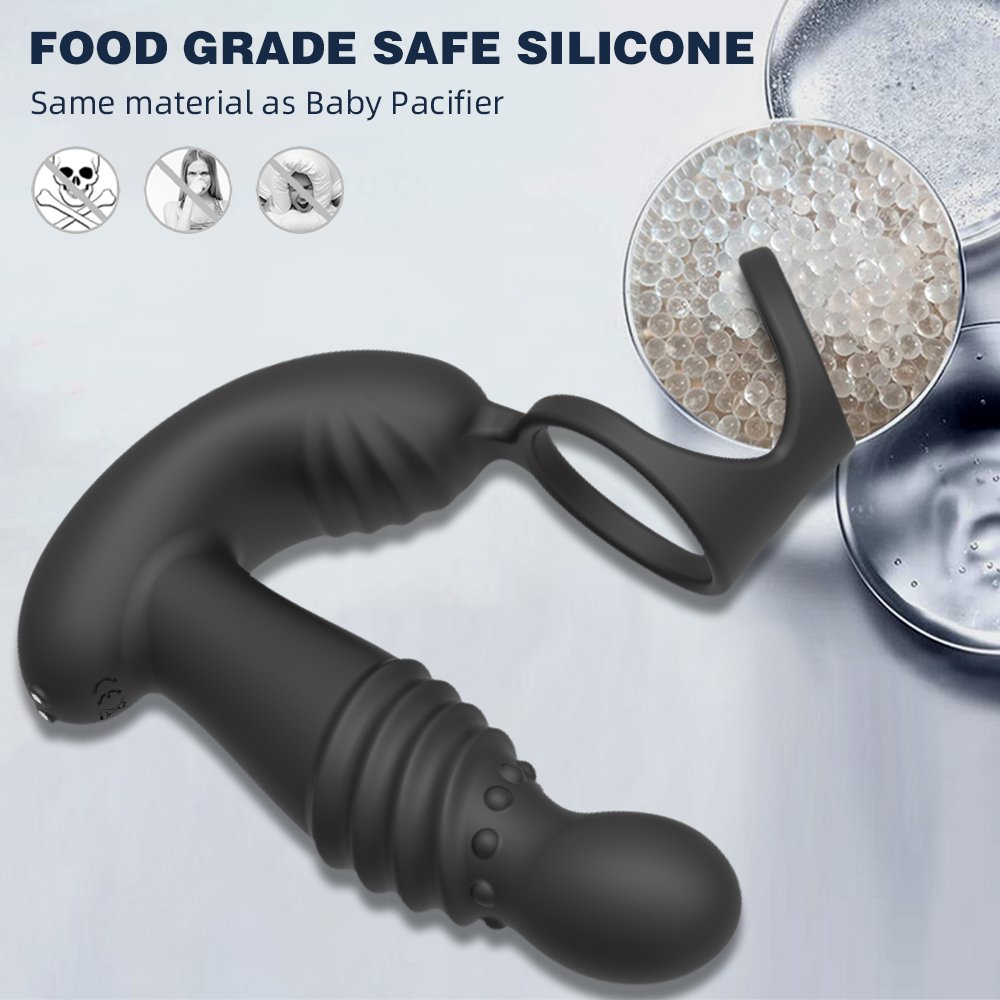 Duplo motor de silicone anal plug próstata estimulador pênis anel retrátil masculino masturbador vibratório butt plug brinquedos sexuais para o homem Duplo motor de silicone anal plug próstata estimulador pênis anel retrátil masculino masturbador vibratório butt plug brinquedos sexuais para o homem