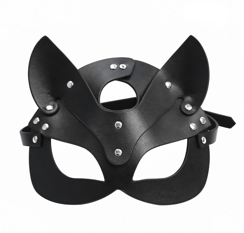 Erótico feminino sexy máscara meia face coelho raposa cosplay couro máscara de sexo máscara de festa de halloween masquerade bola fantasia máscaras sex shop