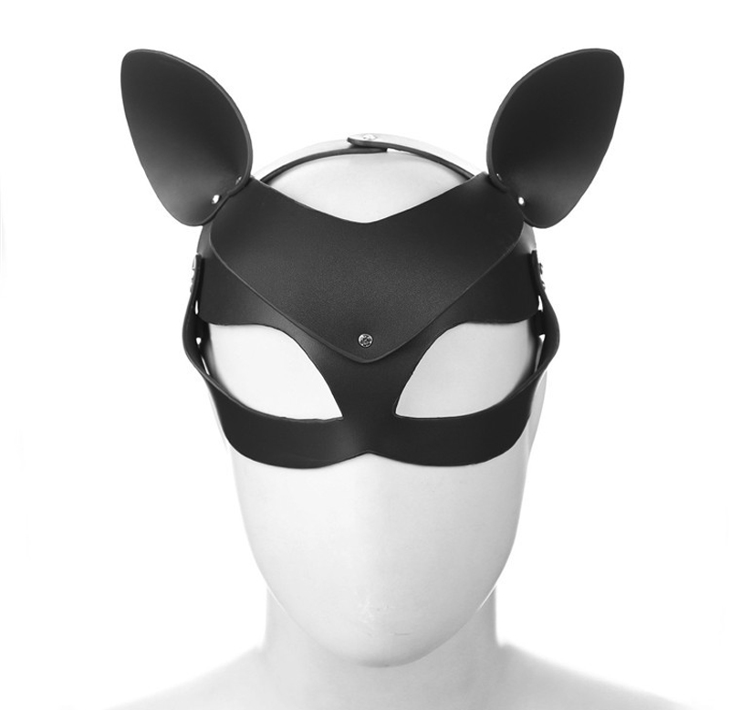 Erótico feminino sexy máscara meia face coelho raposa cosplay couro máscara de sexo máscara de festa de halloween masquerade bola fantasia máscaras sex shop