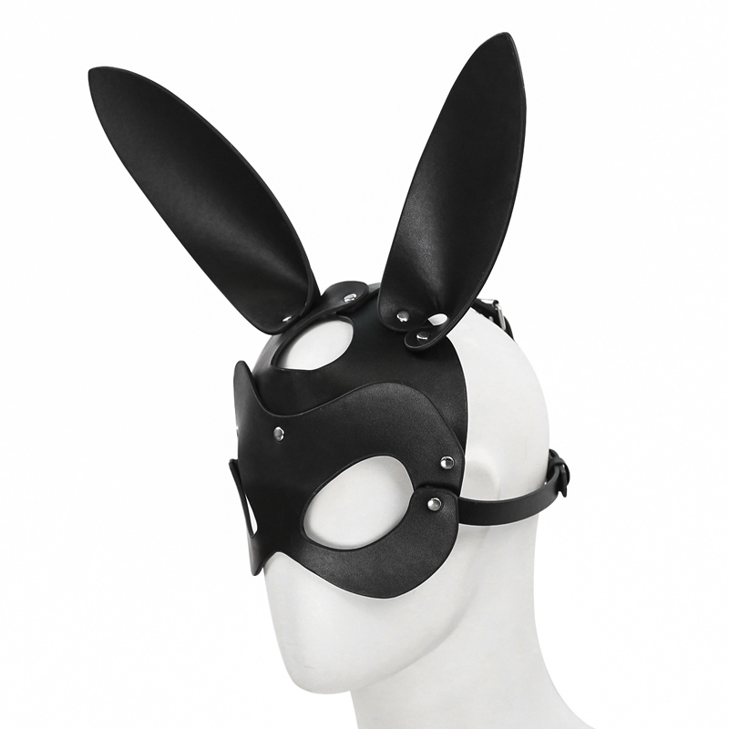 Erótico feminino sexy máscara meia face coelho raposa cosplay couro máscara de sexo máscara de festa de halloween masquerade bola fantasia máscaras sex shop