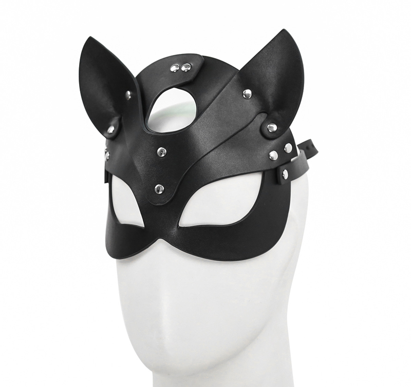 Erótico feminino sexy máscara meia face coelho raposa cosplay couro máscara de sexo máscara de festa de halloween masquerade bola fantasia máscaras sex shop