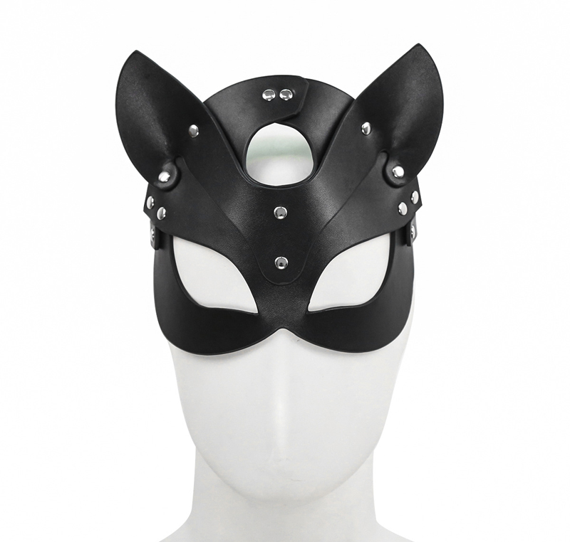 Erótico feminino sexy máscara meia face coelho raposa cosplay couro máscara de sexo máscara de festa de halloween masquerade bola fantasia máscaras sex shop