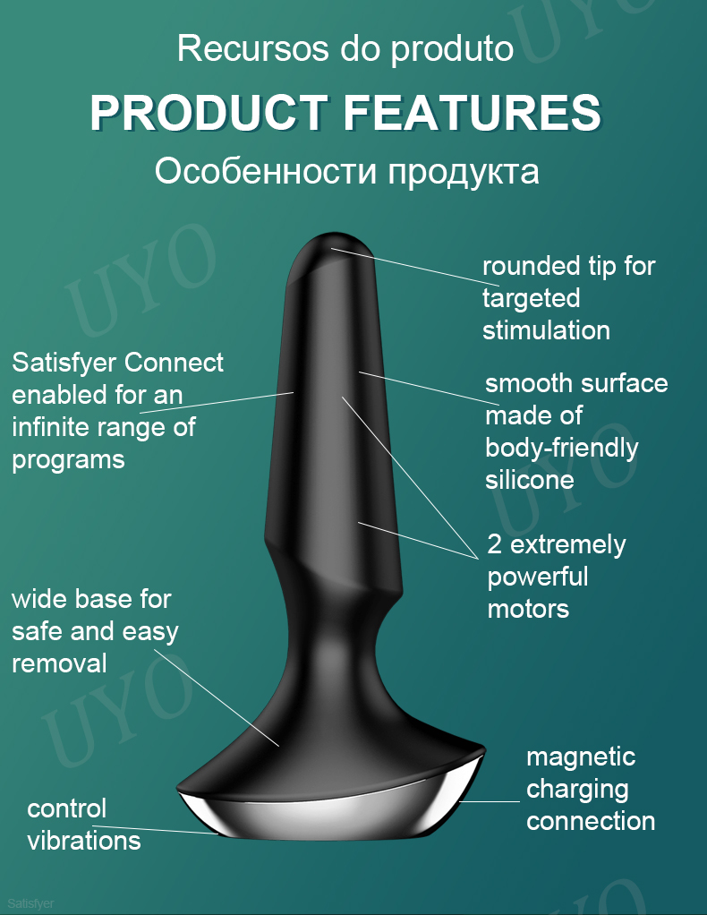 Satisfyer plug-ilicious 2 app controle remoto massageador de próstata buttplug brinquedo para homem vibrador de silicone material fêmea plugue anal