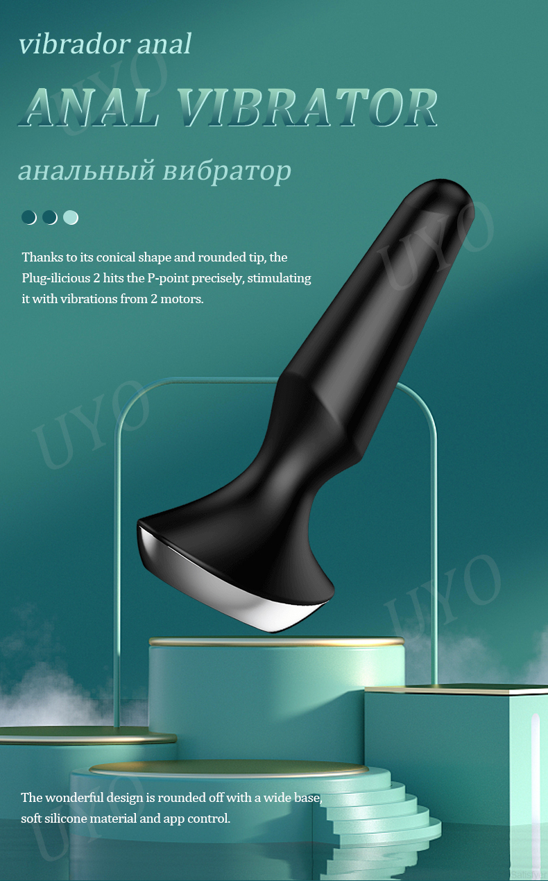 Satisfyer plug-ilicious 2 app controle remoto massageador de próstata buttplug brinquedo para homem vibrador de silicone material fêmea plugue anal