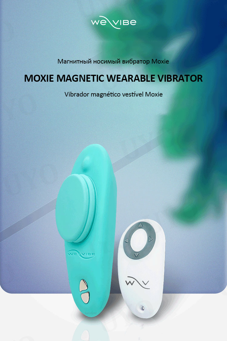 Vibrador clitoriano wearable We-Vibe Moxie para mulheres, silicone macio, controle remoto de aplicativos, design magnético, estimulador do clitóris, brinquedos sexuais