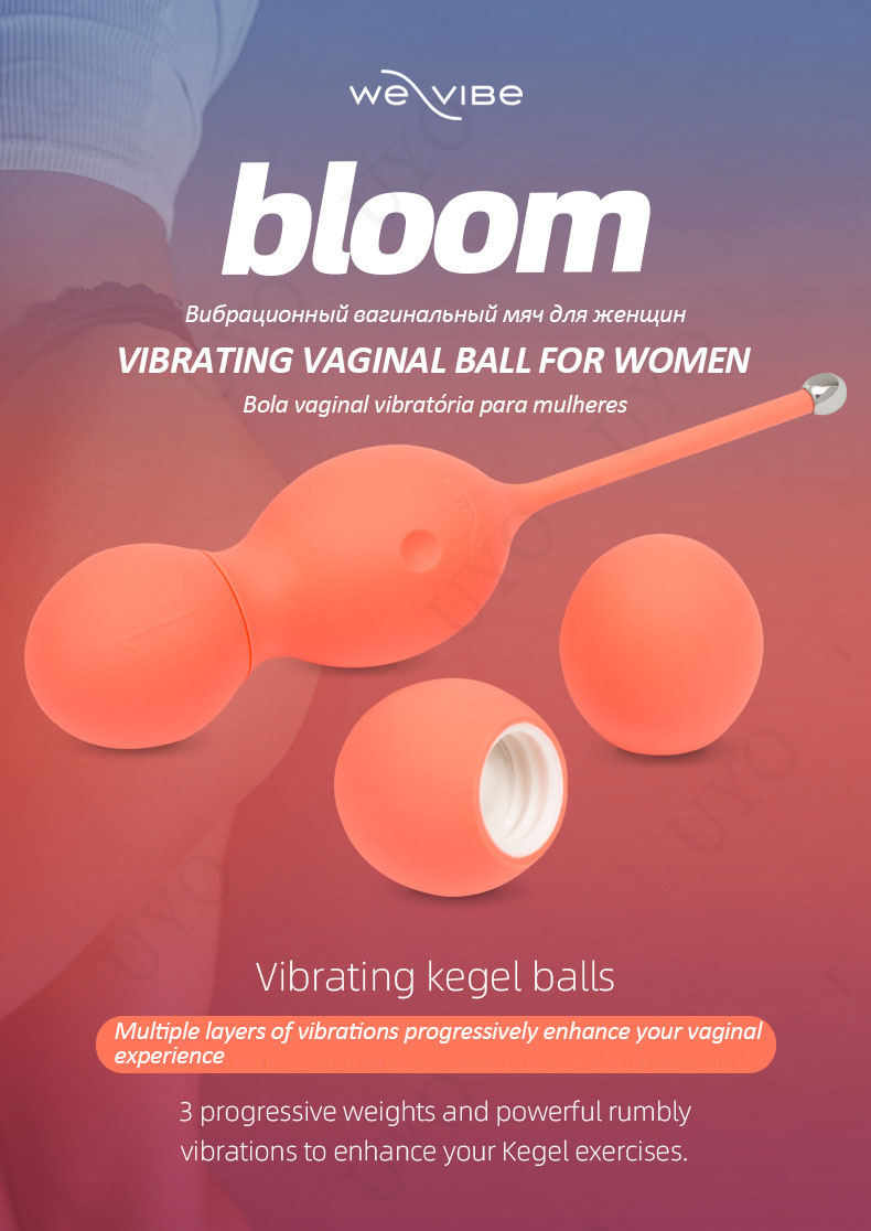 We-Vibe Bloom APP Controle Remoto Kegel Vagina Training Ball, Vibrador de ovos, Portable Wable Sex Toy, Gueixa feminina
