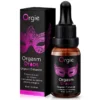 Frasco e caixa do Orgie Orgasm Drops, excitante de clitóris de 15 ml