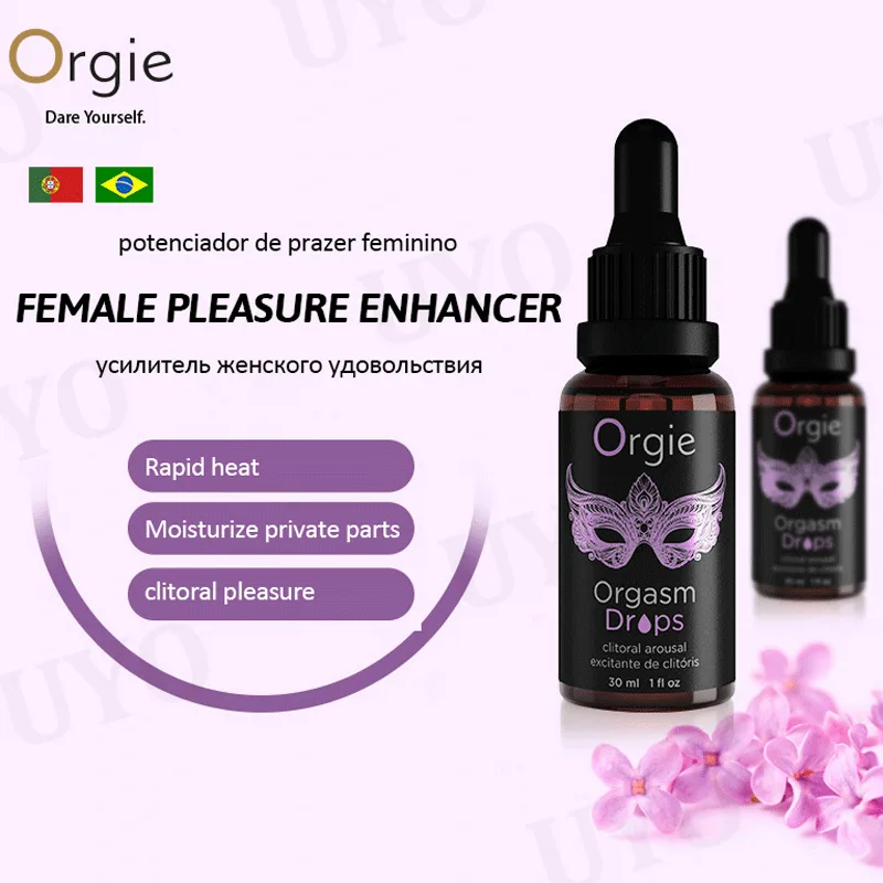 Orgie Orgasm Drops, potenciador de prazer feminino com calor rápido