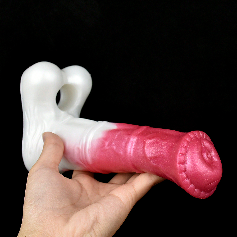 Manga de pênis de silicone masculino, pênis wearable falo, brinquedo sexual esticável para adultos, nó de cachorro realista, dildo, novo, 18 Plus