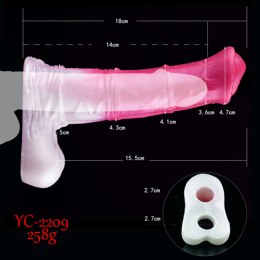 Manga de pênis de silicone masculino, pênis wearable falo, brinquedo sexual esticável para adultos, nó de cachorro realista, dildo, novo, 18 Plus